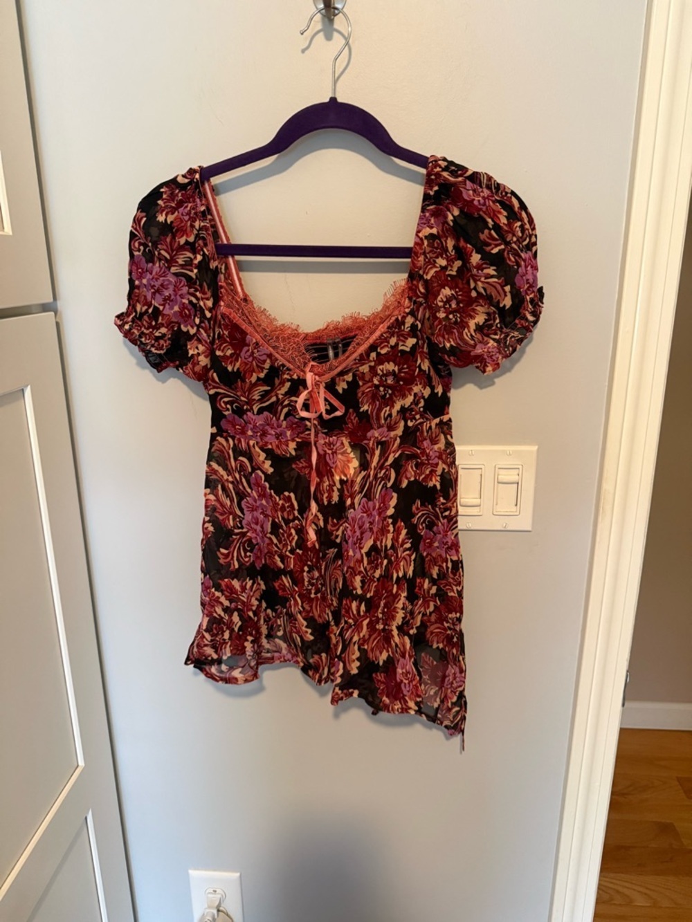 NWT By Anthropologie Ruffled Asymmetric Sweetheart Top - Picture 4 of 10